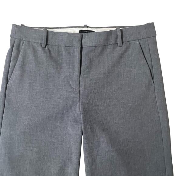 J. Crew 365 Gray Peyton High Rise Wide Legh Cropped Pant Trouser Size 12 - Picture 3 of 9